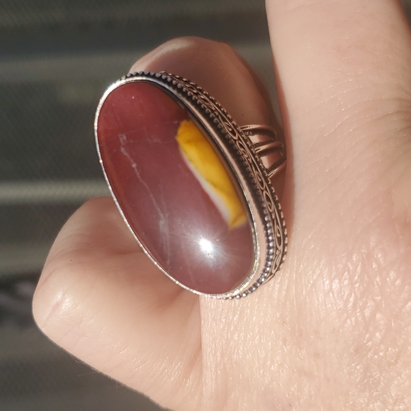 New Mookaite Jasper 925 Silver Statement Ring. - Picture 14 of 16